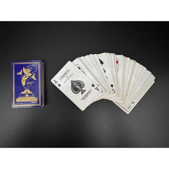 Vintage Congress Woody Woodpecker Playing Cards Cellu-Tone Finish Blue & Red Dec - Picture 6 of 13